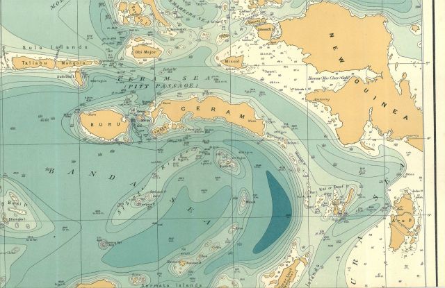 Portion of map produced by members of the Siboga Expedition under Dr Picture