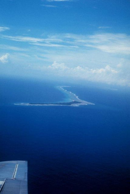 Aerial view of the atoll. Picture