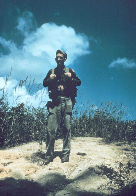 Dave Hardy, NODC scientist on collecting expedition in the Sierra Maestra Mountains in eastern Cuba. Picture