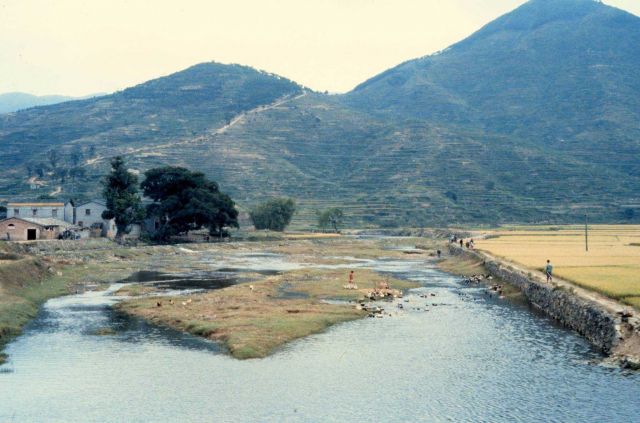 View of Chinese countryside with terraced hills Picture