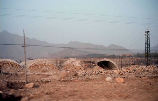 Construction project building arched bridge Picture