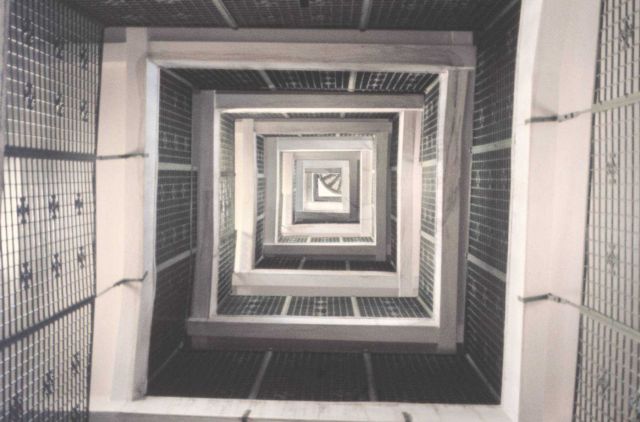 Unique architectural design reminiscent of increasingly small boxes within boxes Picture