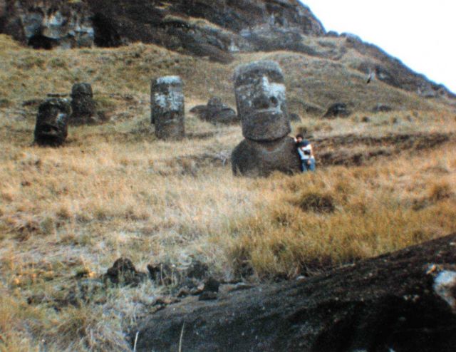 The stone quarry at Easter Island. Picture