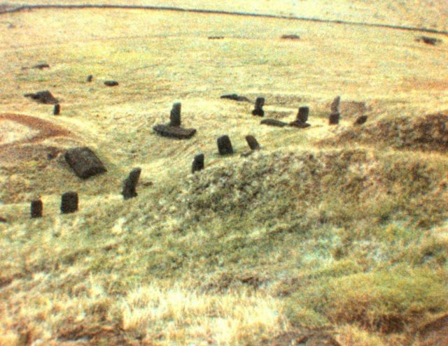 The stone quarry at Easter Island. Picture