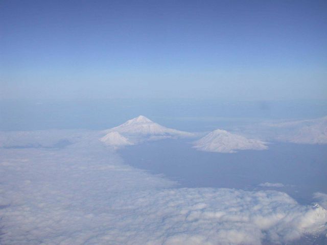 Volcanoes on the Kamchatka Peninsula. Picture
