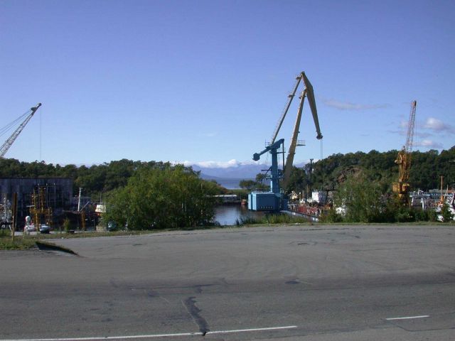 Harbor construction at Vladivostok. Picture