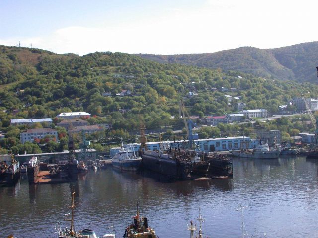 A harbor scene at Vladivostok. Picture