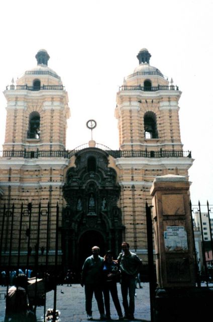 Part of the crew of the McARTHUR enjoying sight-seeing in Lima. Picture