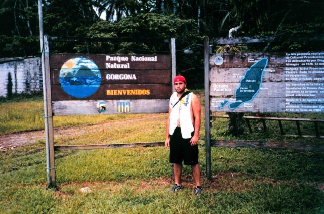 Deck hand Mike Theberge at Isla Gorgona National Park. Picture
