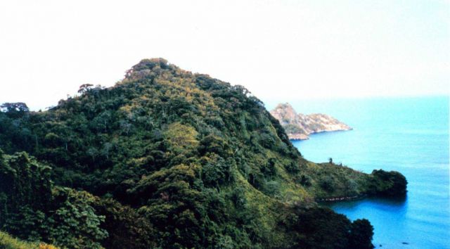 A view from the hills of Isla Cocos. Picture