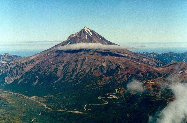 A volcano in the Kurile Islands. Picture