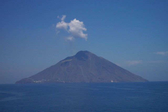Stromboli Volcano in the Aeolian Islands as seen from the SEALAND COMMITMENT. Picture