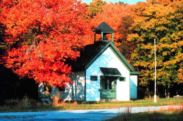 Narragansett Bay National Estuarine Research Reserve The Prudence Island one-room schoolhouse which was built in 1896. Picture