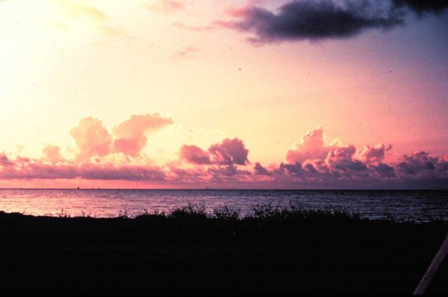 Cumulus clouds forming over water Picture