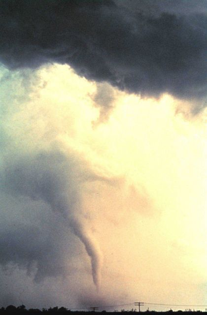 The first tornado captured by the NSSL doppler radar and NSSL chase personnel Picture