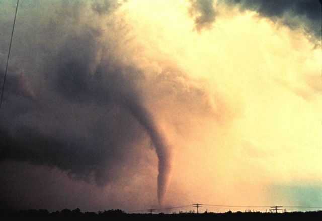 The first tornado captured by the NSSL doppler radar and NSSL chase personnel Picture