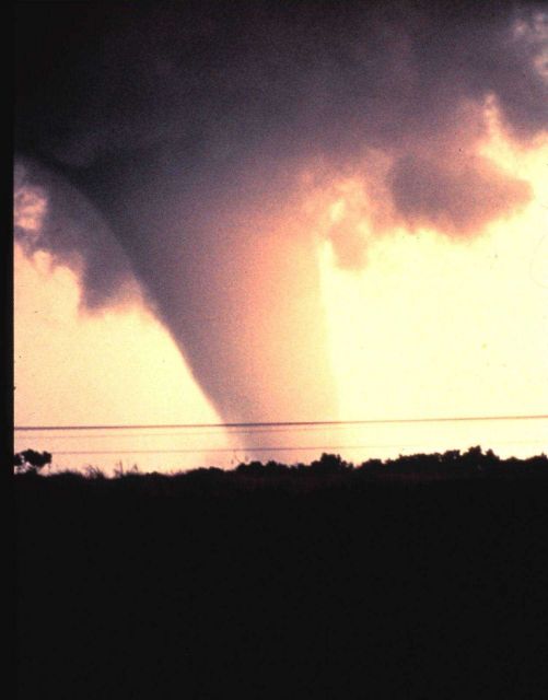 The first tornado captured by the NSSL doppler radar and NSSL chase personnel Picture