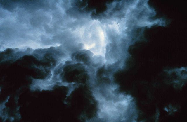 Turbulent gust front clouds. Picture