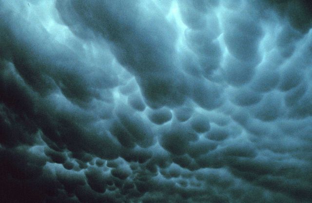 Mammatus clouds. Picture