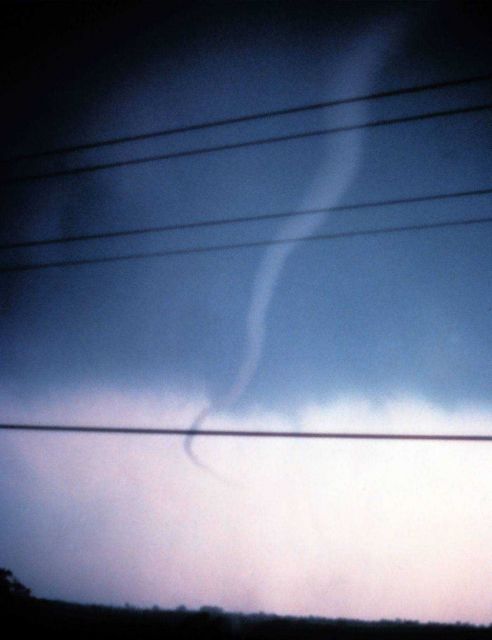 Rope-like funnel cloud. Picture