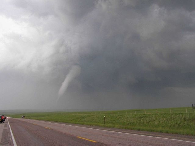VORTEX2 intercepts a tornado in SE Wyoming on June 5, 2009. Picture