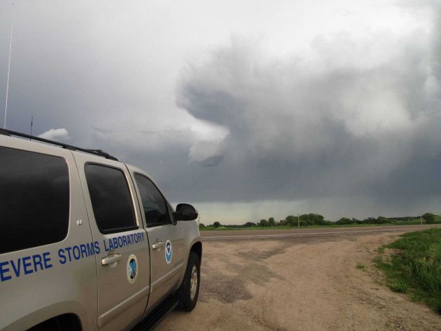 Nebraska storms looking to southeast from NSSL MV Picture