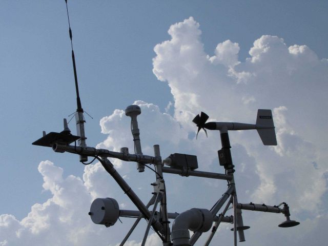 Rack of weather instruments attached to mobile mesonets Picture