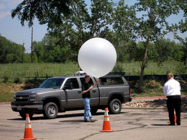 Launching a weather balloon Picture