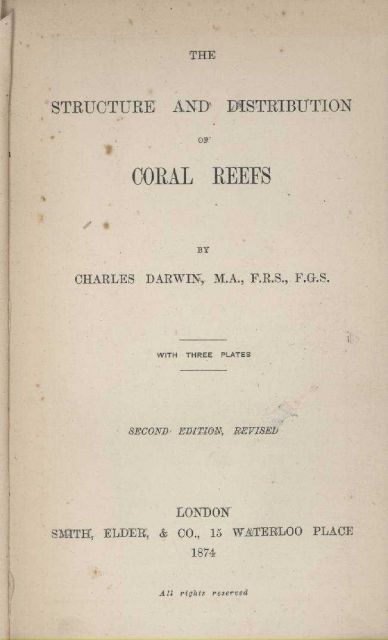 Title page to the 1874 edition of Darwin's 