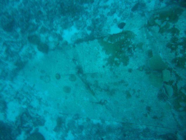 Betty Bomber shot down over Chuuk Lagoon. Picture
