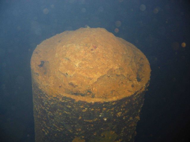 A periscope on the Heian Maru, a submarine tender. Picture