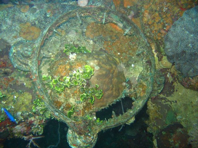 Porthole on the Kansho Maru. Picture