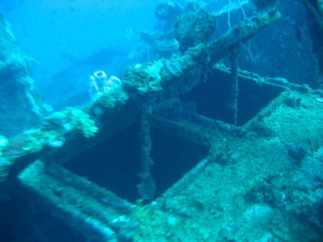 Open skylights on the Nippo Maru. Picture