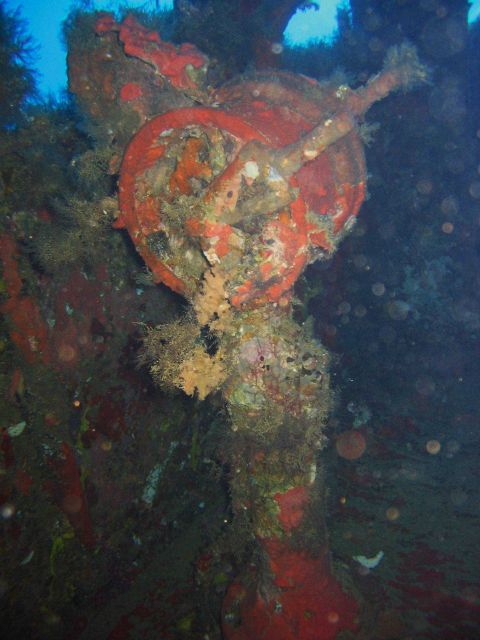 Engine order telegraph on the Rio de Janeiro Maru. Picture