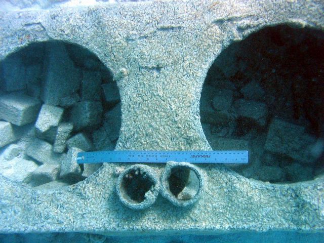 Bricks used to retain heat in cooking oven in debris field of early Twentieth Century ship wreck on Pearl and Hermes Reef Picture
