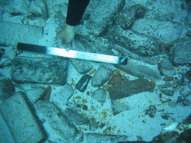 Brick debris from blubber rendering oven Picture