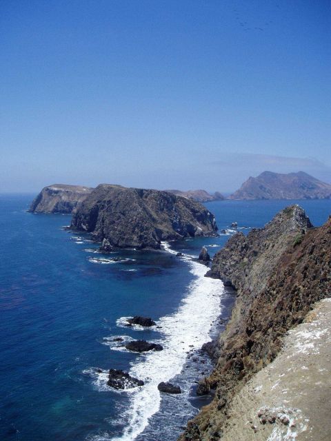 Looking west from East Anacapa Island along the sheer cliffs of the south side of the island. Picture