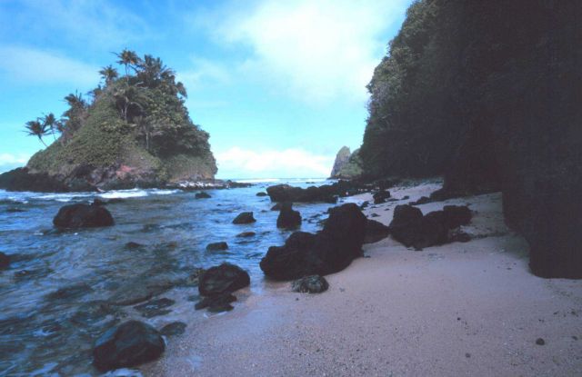 Offshore islet along American Samoa coastline Picture