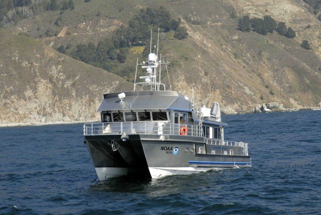 NOAA National Marine Sanctuary vessel FULMAR off the Big Sur coastline Picture