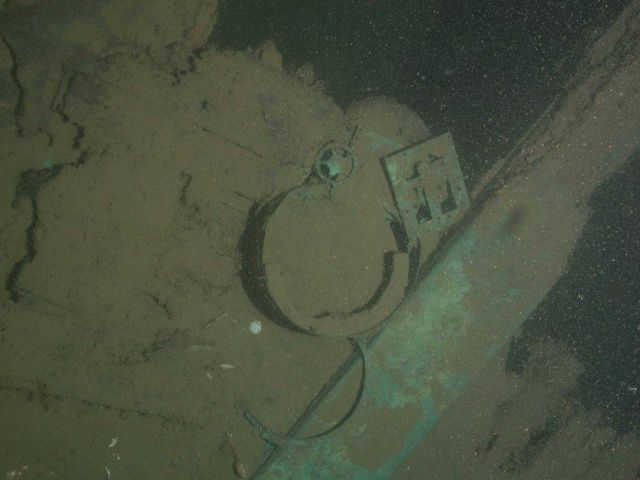 Artifacts sit on the Frank A Picture