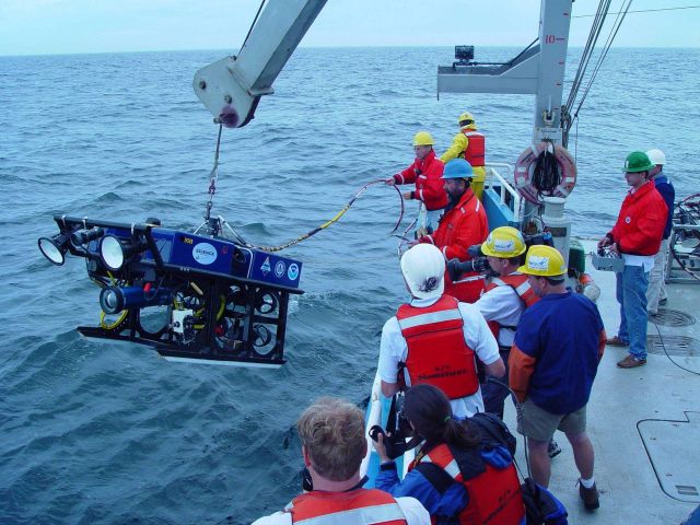The remotely operated vehicle Hela, operated by the Northeast Underwater Research Technology and Education Center at the University of Connecticut, ha Picture