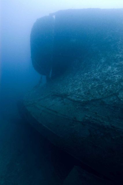Upside-down rudder of the NORTHERN LIGHT, a shipwreck in 190 feet water depth Picture