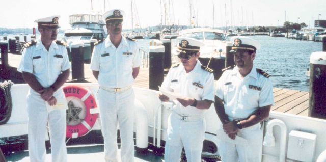 Change of command on the NOAA Ship RUDE Picture