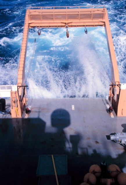 Conducting oceanographic operations off the NOAA Ship RONALD H Picture