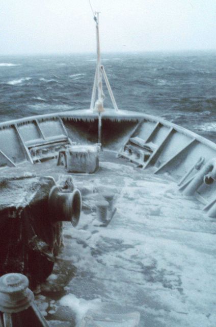 The bow of the MILLER FREEMAN on a cold-d-d-d day Picture