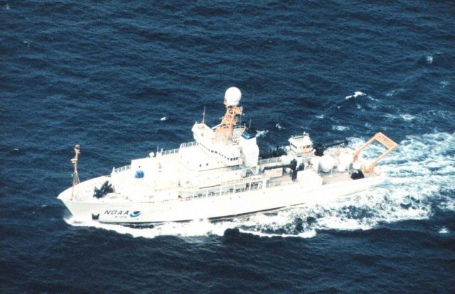 An aerial view of the NOAA Ship RONALD H Picture