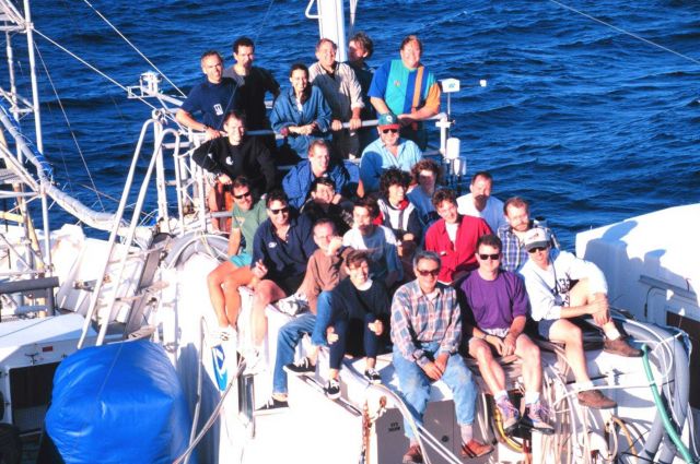 Science party from Aerosols cruise (RB-99-02) sailing on NOAA Ship RONALD H Picture