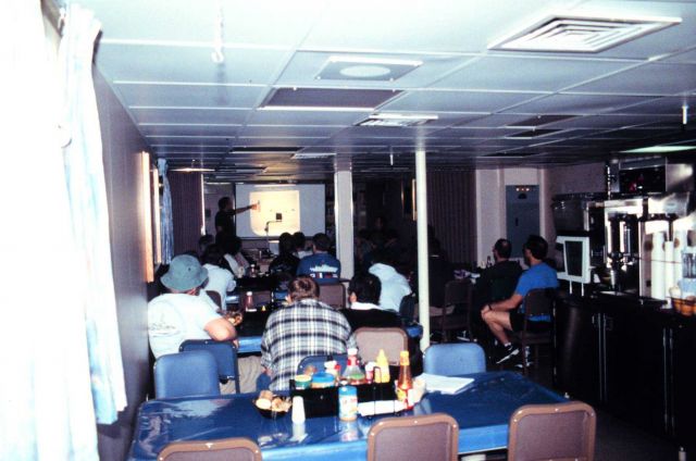 The first of many science talks presented on board the NOAA Ship RONALD H Picture