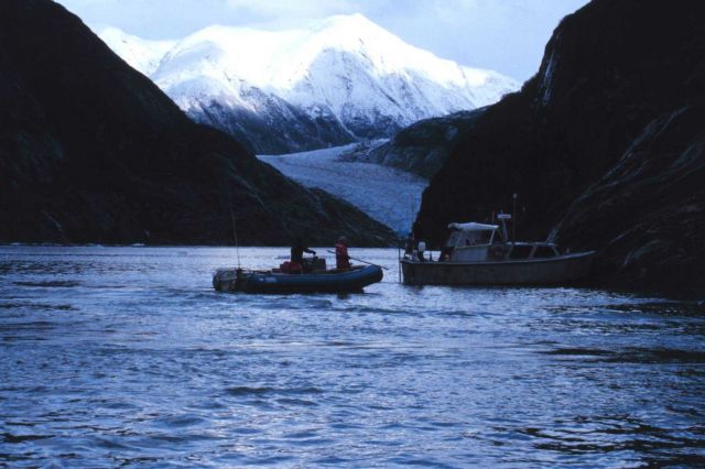 Chase boat assists with transporting tide gauge gear Picture