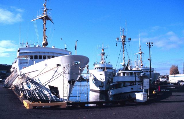 The RAINIER sits peacefully alongside the NOAA Ships JOHN N Picture